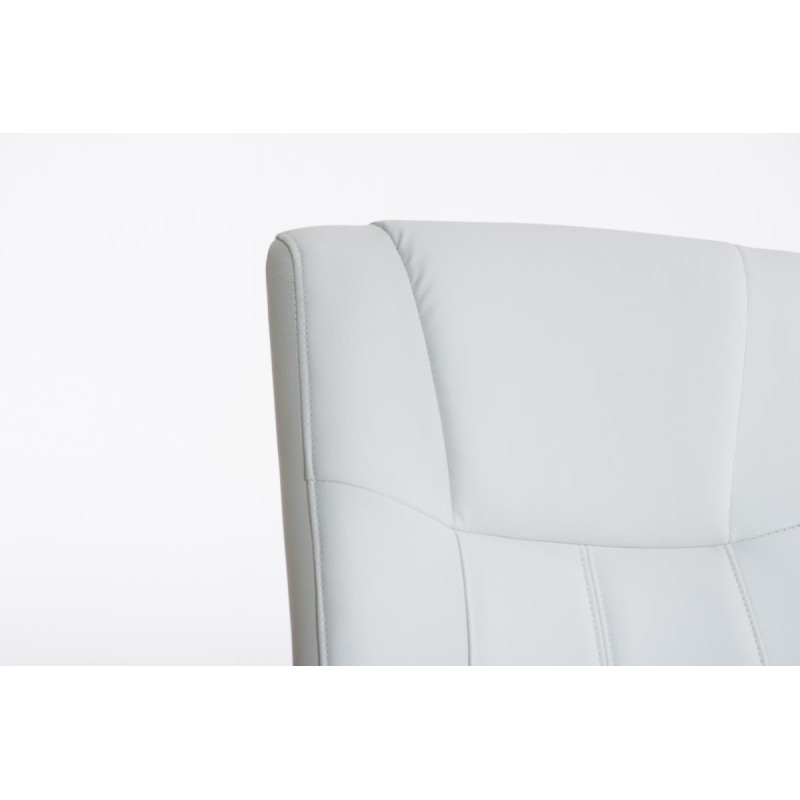 Silla de Confidente BORAU, estructura metálica, en Piel color Negro