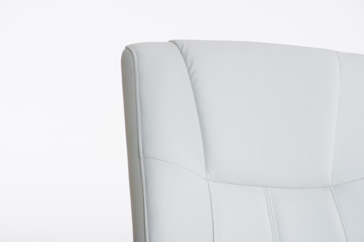 Silla de Confidente BORAU, estructura metálica, reposabrazos, acolchada en Piel color Negro