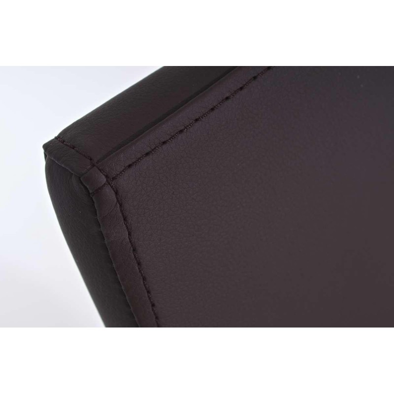 Silla de Confidente JACA, en metal cromado, Piel color Negro
