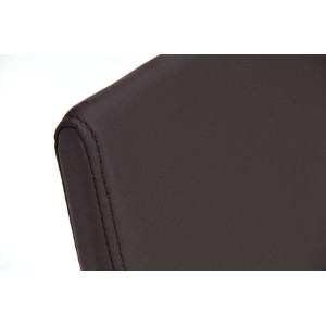 Silla de Confidente / Reuniones ASPE, metal cromado, Piel Negro