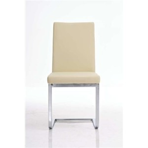 Silla de Confidente / Reuniones ASPE, metal cromado, Piel Negro