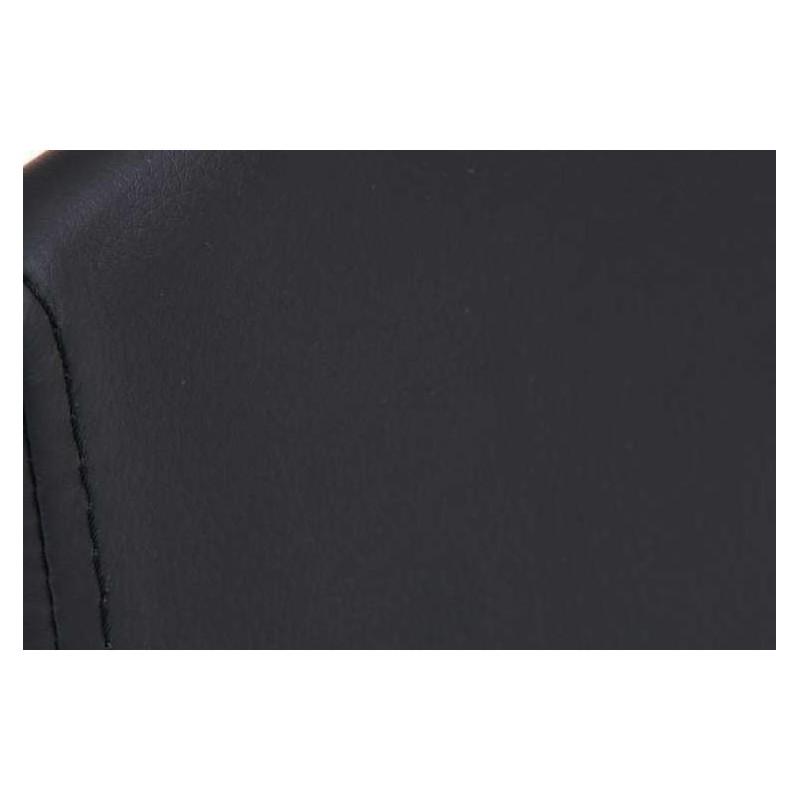 Silla de Confidente / Reuniones ASPE, metal cromado, Piel Negro