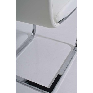Silla de Confidente JASO, exclusivo diseño, en Piel Negro