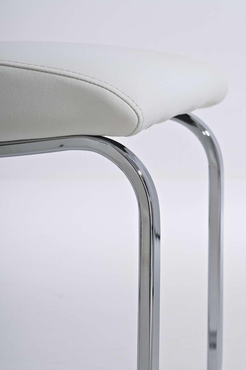 Silla de Confidente JASO, exclusivo diseño, estructura metalica, gran calidad, en Piel color Negro