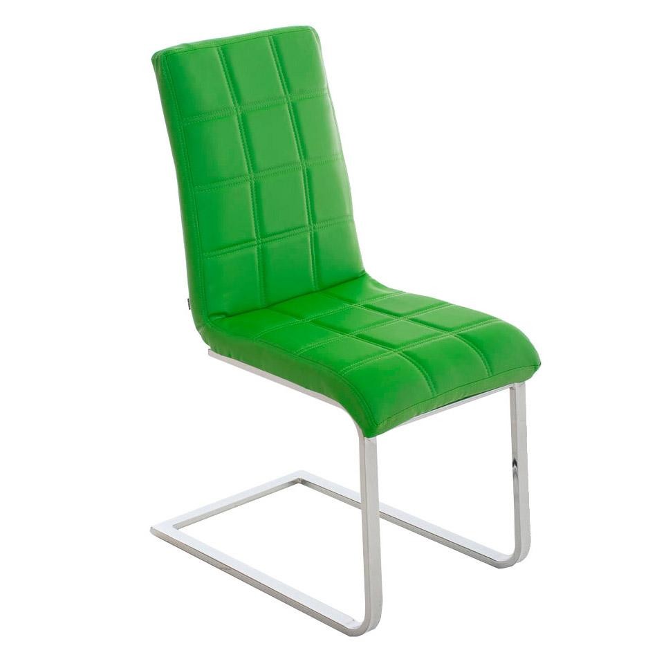 Silla de Confidente BIELSA, exclusivo tapizado en costuras, metal cromado y Piel color Negro