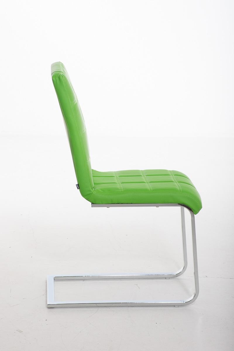 Silla de Confidente BIELSA, exclusivo tapizado en costuras, metal cromado y Piel color Negro
