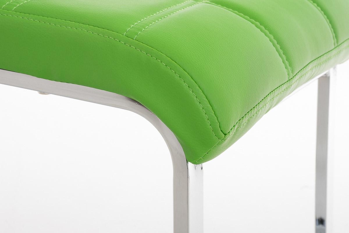 Silla de Confidente BIELSA, exclusivo tapizado en costuras, metal cromado y Piel color Negro