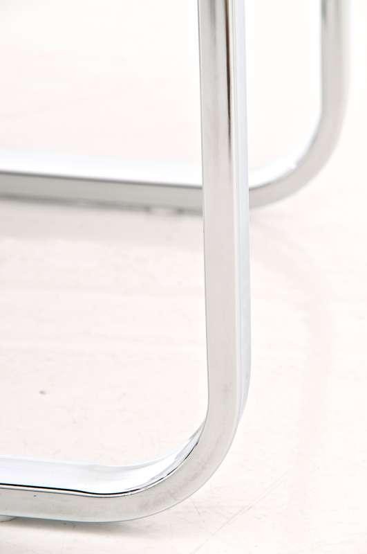 Silla de Confidente BIELSA, exclusivo tapizado en costuras, metal cromado y Piel color Negro