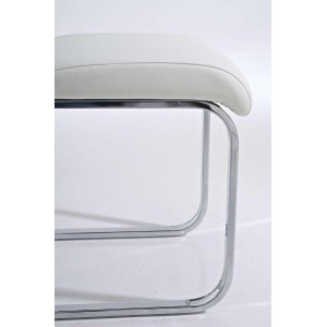 Silla de Confidente CINCA, diseño ergonómico, Piel color Negro
