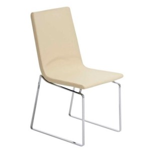 Silla de Confidente VILLANOVA, diseño único, en Piel color Negro
