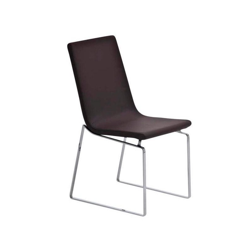 Silla de Confidente VILLANOVA, diseño único, en Piel color Negro