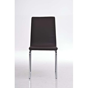 Silla de Confidente VILLANOVA, diseño único, en Piel color Negro
