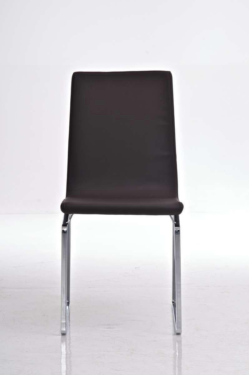 Silla de Confidente VILLANOVA, diseño único, estructura metálica y tapizado en Piel color Negro