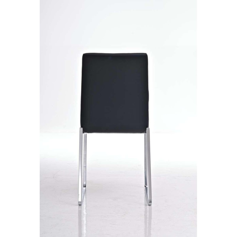 Silla de Confidente VILLANOVA, diseño único, en Piel color Negro