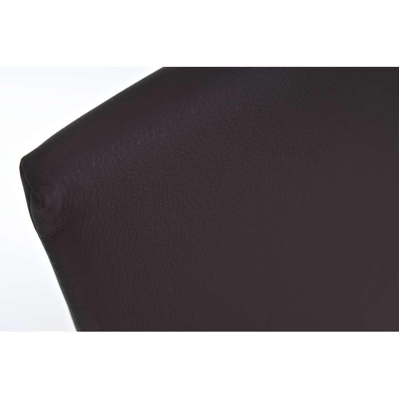 Silla de Confidente MILA, respaldo ergonómico alto, Piel color Negro