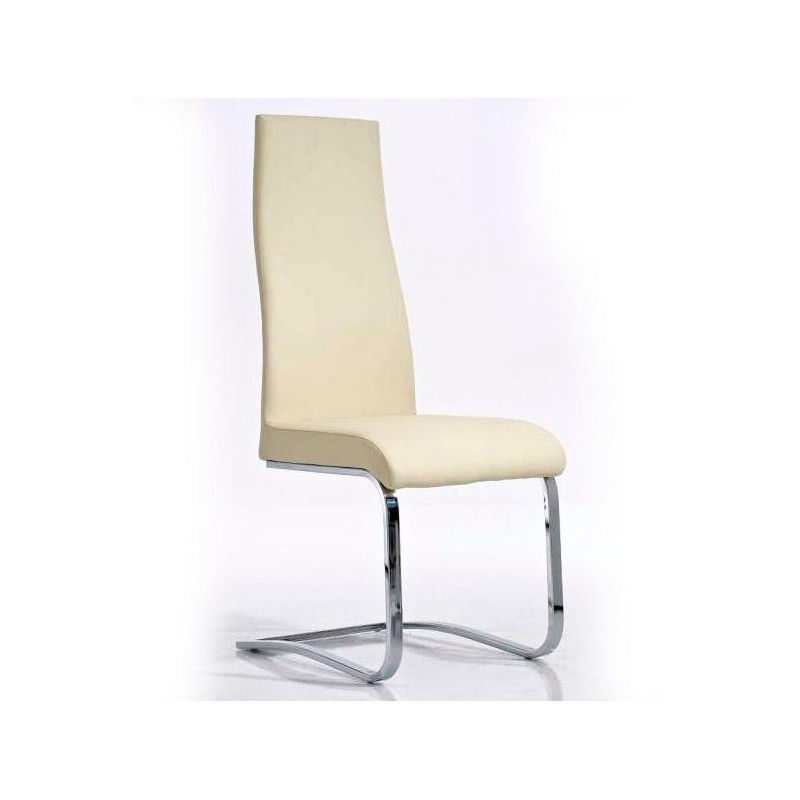Silla de Confidente MILA, respaldo ergonómico alto, Piel color Negro