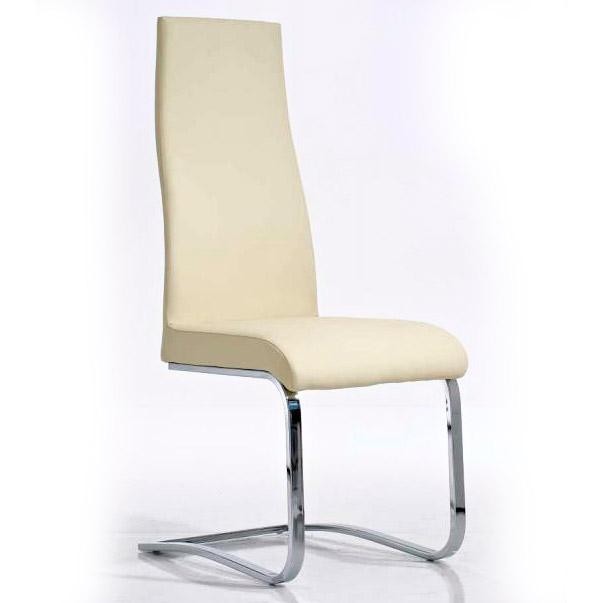 Silla de Confidente MILA, exclusivo diseño, respaldo ergonómico alto, en Piel color Negro