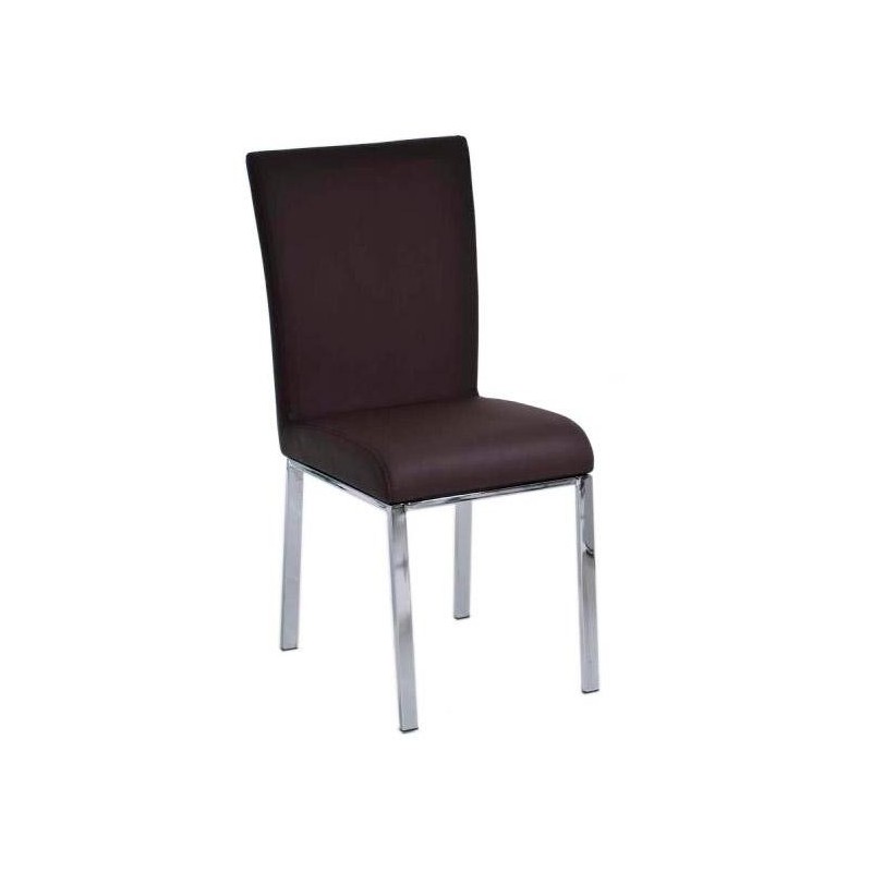 Silla de Confidente CARLO, muy robusta y resistente, Piel Negro