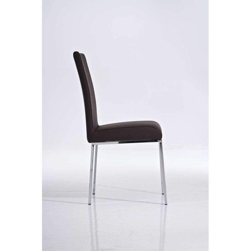 Silla de Confidente CARLO, muy robusta y resistente, Piel Negro