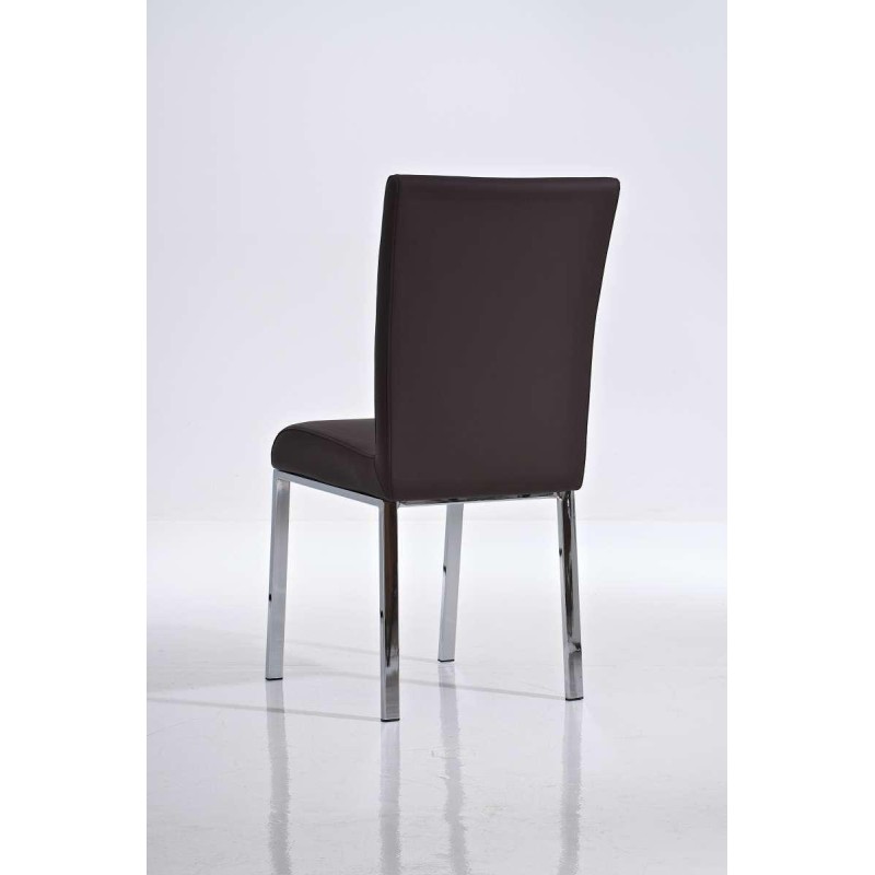 Silla de Confidente CARLO, muy robusta y resistente, Piel Negro