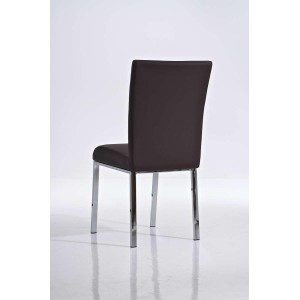Silla de Confidente CARLO, muy robusta y resistente, Piel Negro
