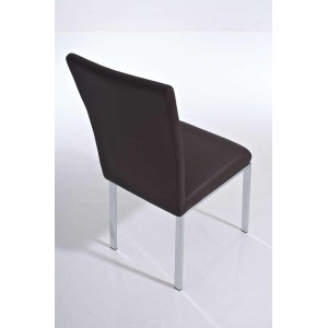 Silla de Confidente CARLO, muy robusta y resistente, Piel Negro