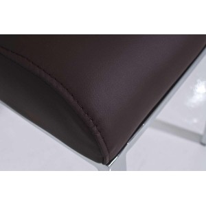Silla de Confidente CARLO, muy robusta y resistente, Piel Negro