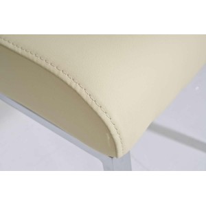 Silla de Confidente CARLO, muy robusta y resistente, Piel Negro