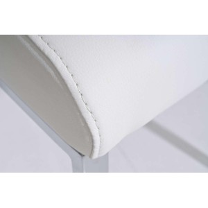 Silla de Confidente CARLO, muy robusta y resistente, Piel Negro