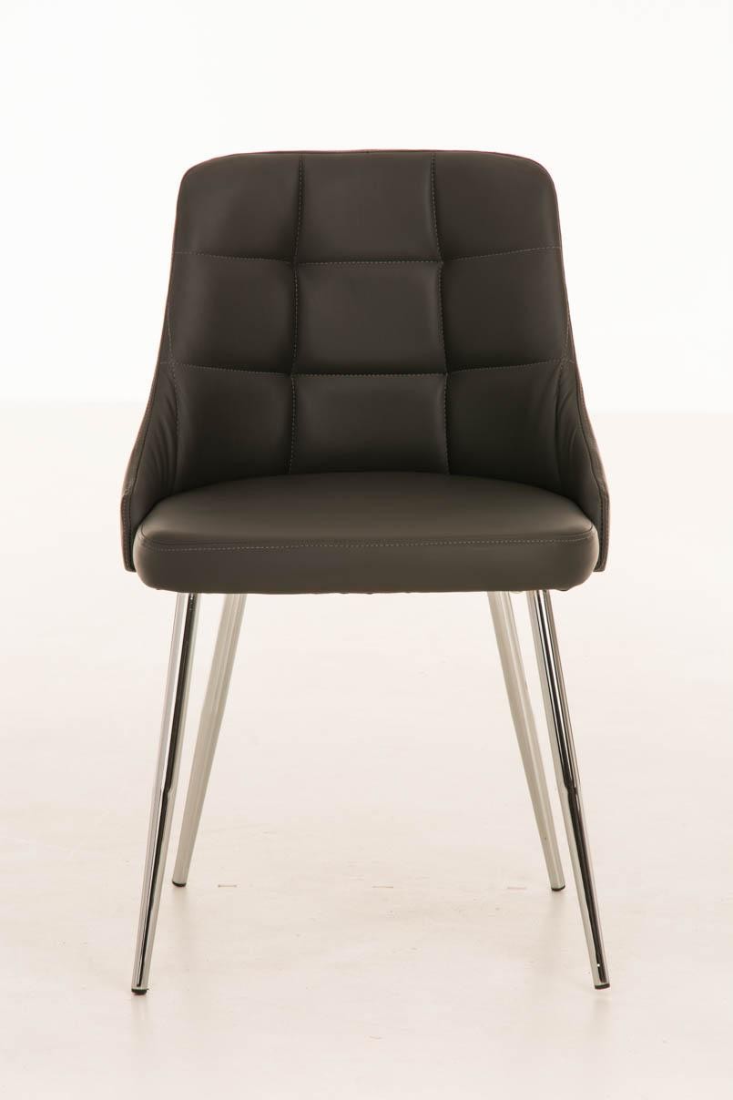 Silla de Confidente MAURO, gran confort, diseño exclusivo, tapizada en Piel color Negro