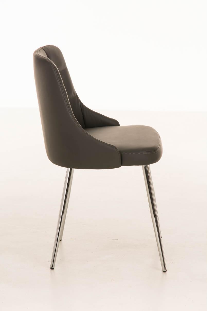 Silla de Confidente MAURO, gran confort, diseño exclusivo, tapizada en Piel color Negro