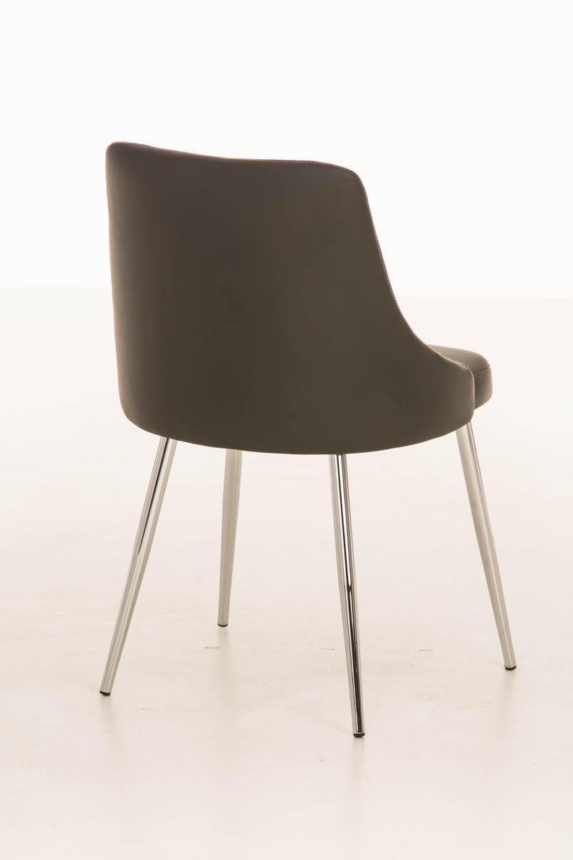 Silla de Confidente MAURO, gran confort, diseño exclusivo, tapizada en Piel color Negro