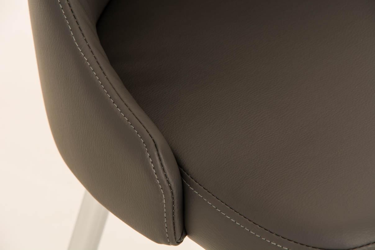 Silla de Confidente MAURO, gran confort, diseño exclusivo, tapizada en Piel color Negro