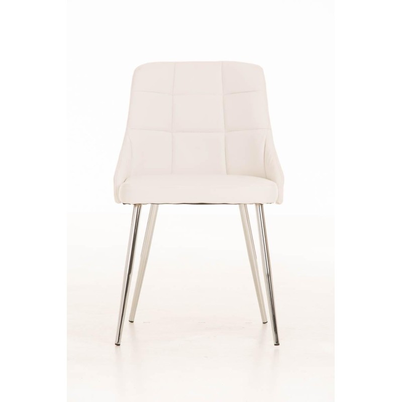 Silla de Confidente MAURO, gran confort, Piel color Negro
