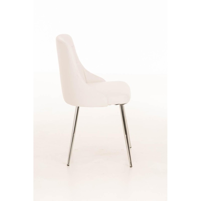 Silla de Confidente MAURO, gran confort, Piel color Negro