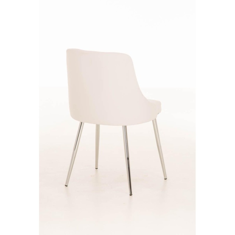 Silla de Confidente MAURO, gran confort, Piel color Negro