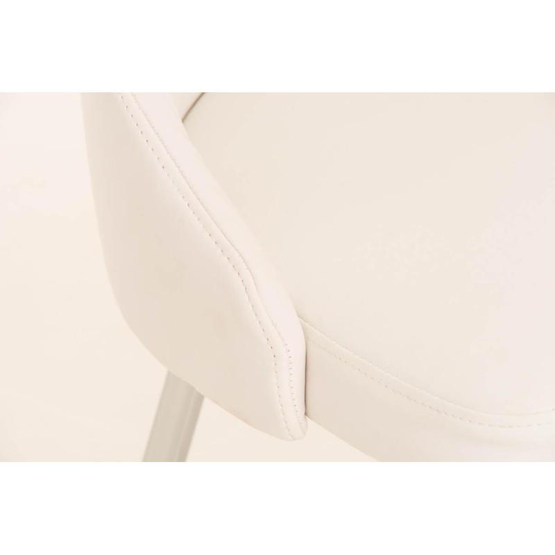 Silla de Confidente MAURO, gran confort, Piel color Negro