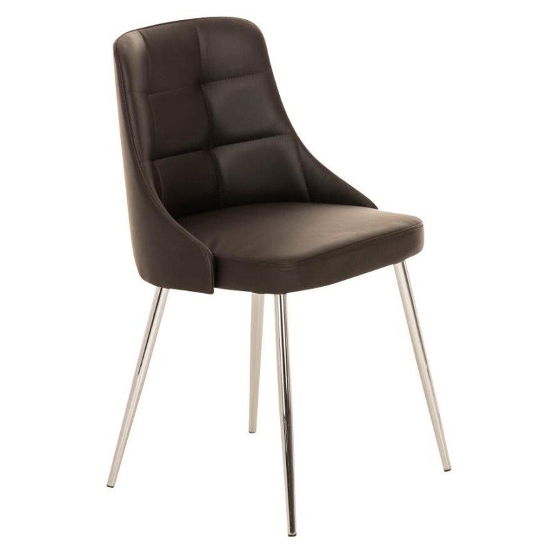 Silla de Confidente MAURO, gran confort, Piel color Negro
