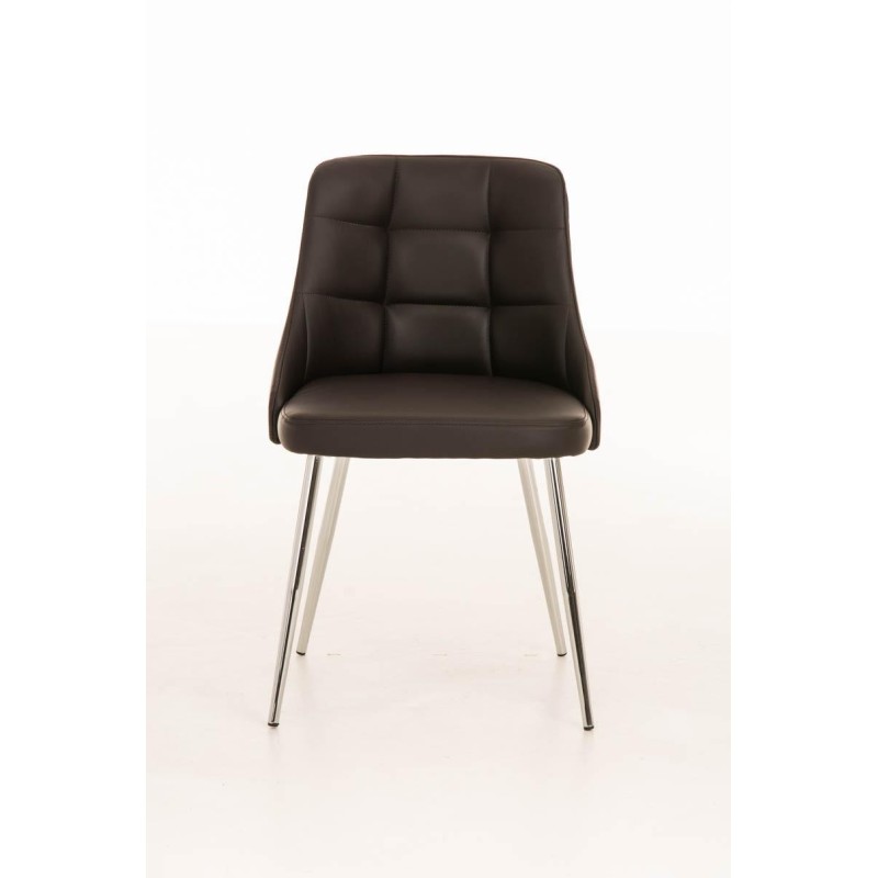 Silla de Confidente MAURO, gran confort, Piel color Negro
