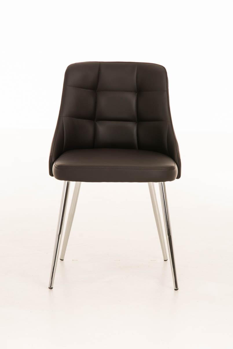 Silla de Confidente MAURO, gran confort, diseño exclusivo, tapizada en Piel color Negro