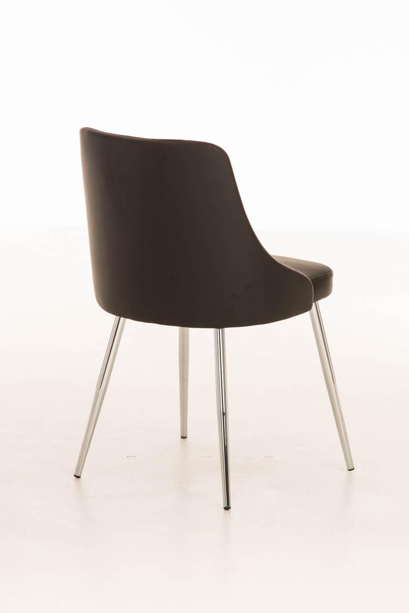 Silla de Confidente MAURO, gran confort, diseño exclusivo, tapizada en Piel color Negro