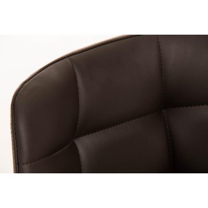Silla de Confidente MAURO, gran confort, Piel color Negro