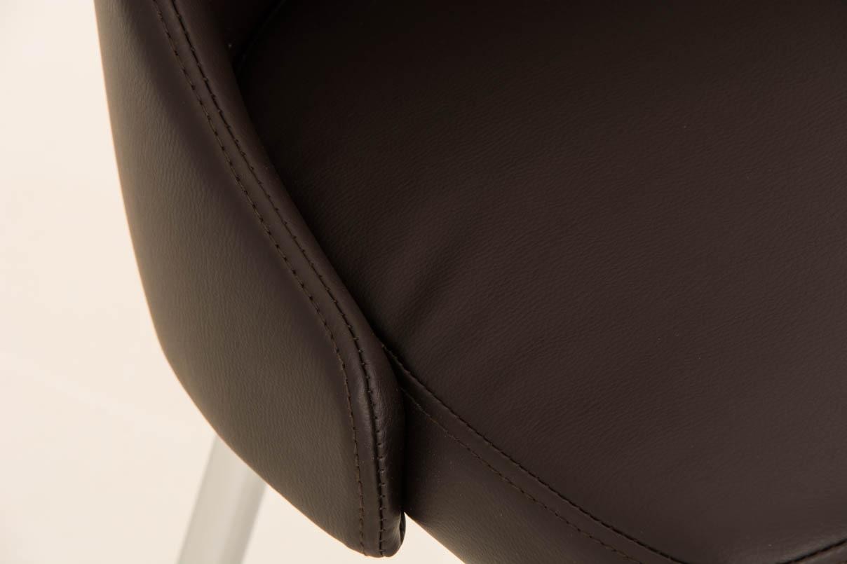 Silla de Confidente MAURO, gran confort, diseño exclusivo, tapizada en Piel color Negro