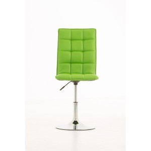 Silla de Confidente BULGARI, ajustable en altura, Piel color Negro