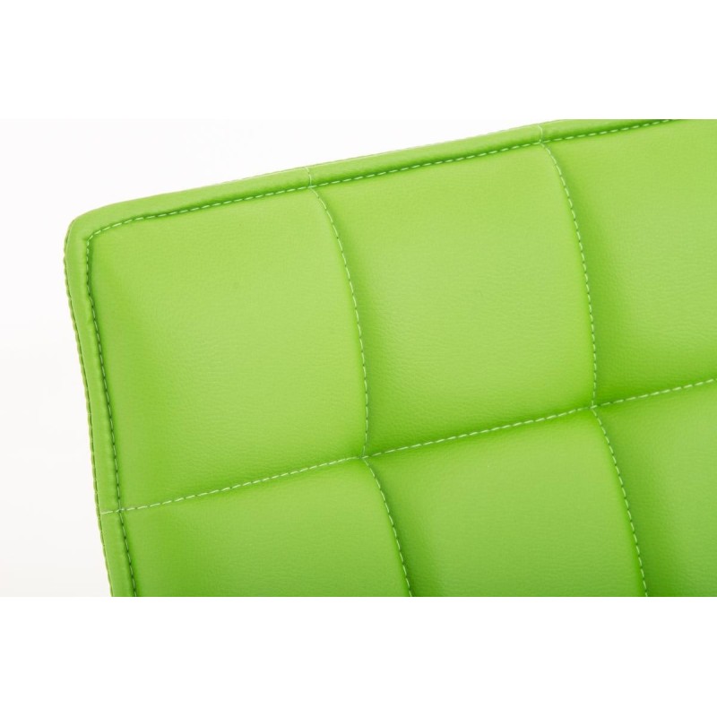 Silla de Confidente BULGARI, ajustable en altura, Piel color Negro