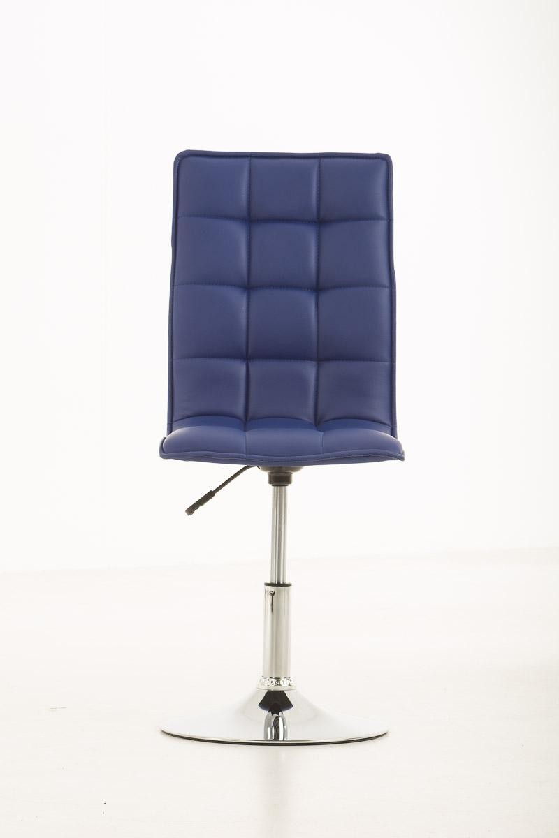 Silla de Confidente BULGARI, ajustable en altura, base fija en metal, tapizada en Piel color Negro