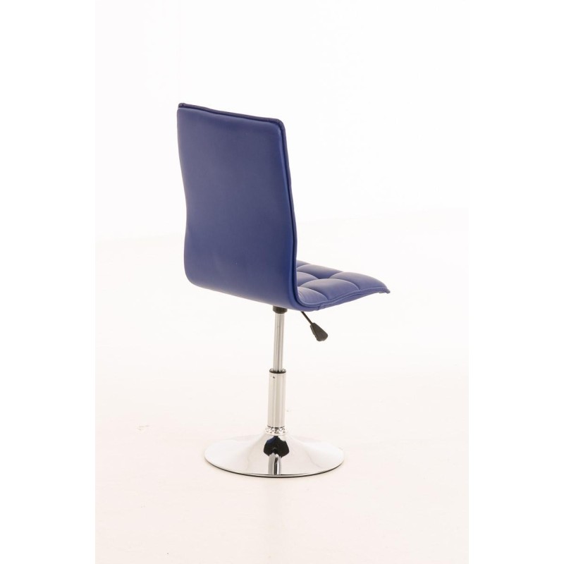 Silla de Confidente BULGARI, ajustable en altura, Piel color Negro