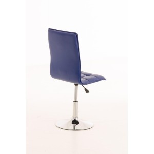 Silla de Confidente BULGARI, ajustable en altura, Piel color Negro