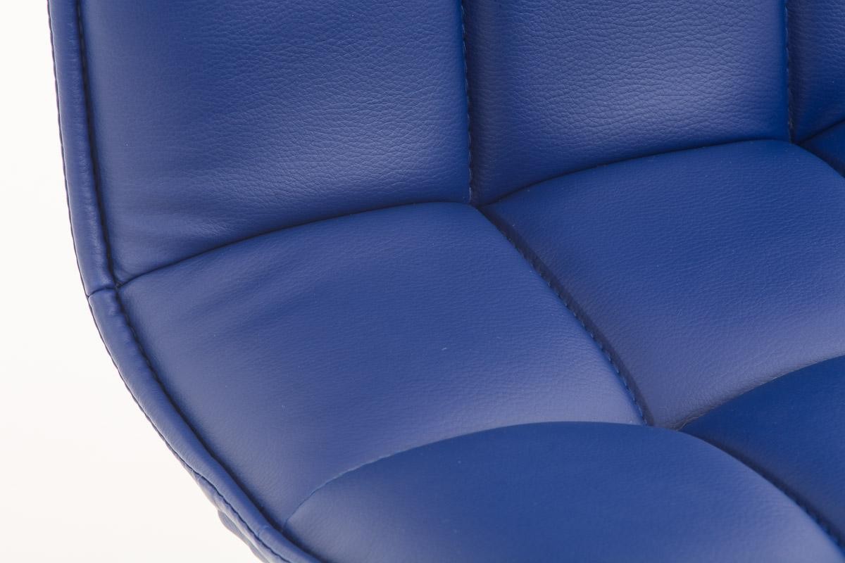 Silla de Confidente BULGARI, ajustable en altura, base fija en metal, tapizada en Piel color Negro