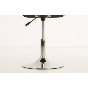 Silla de Confidente BULGARI, ajustable en altura, Piel color Negro